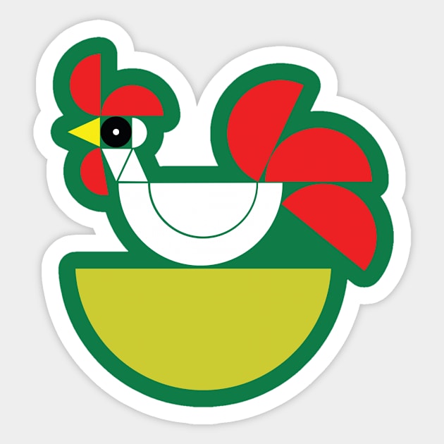 Funky Chicken Nest Sticker by BS Design